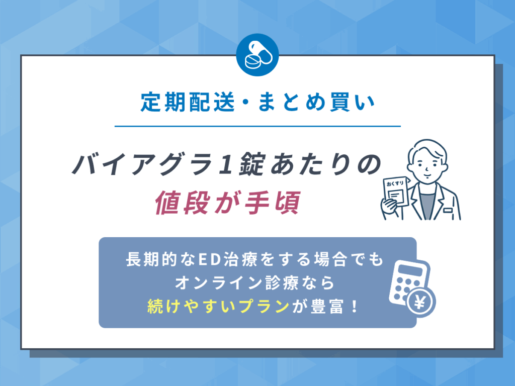 定期的なバイアグラ処方の値段が安い