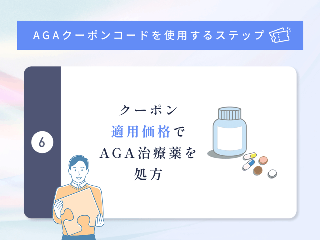 クーポン適用価格でAGA治療薬を処方
