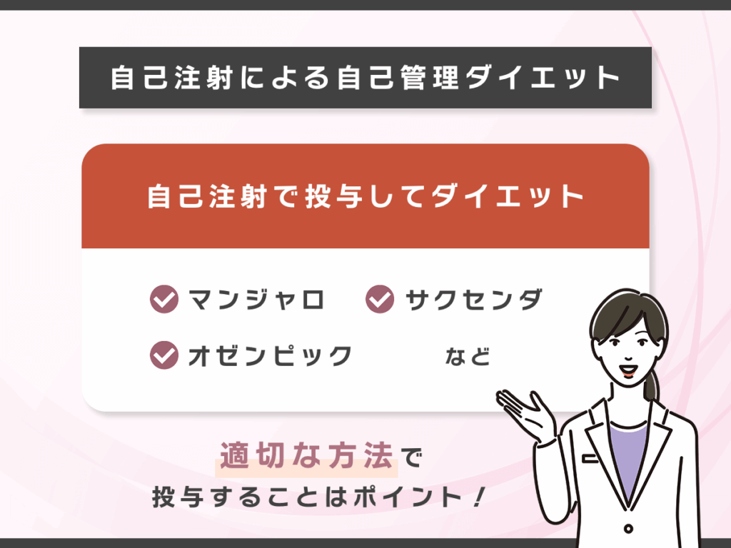 医療ダイエットのおすすめな種類③:自己注射による自己管理ダイエット