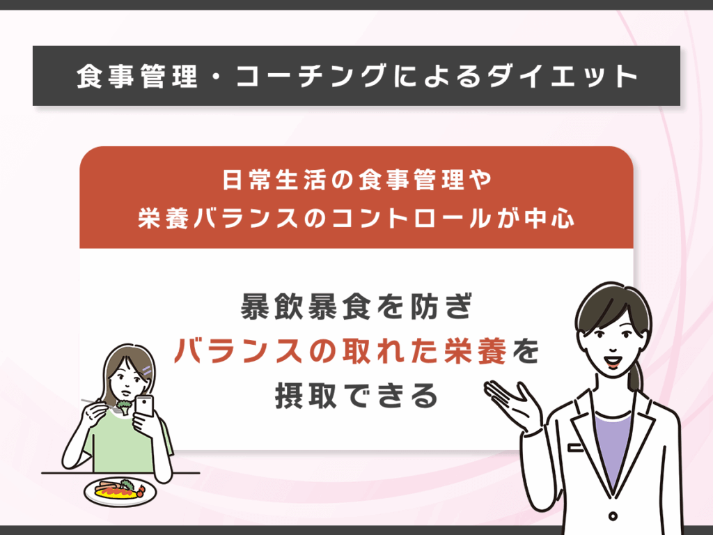 医療ダイエットのおすすめな種類④:食事管理・コーチングによるダイエット