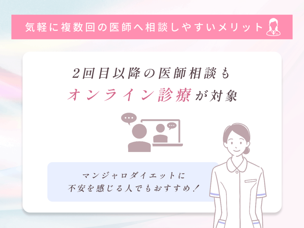 マンジャロダイエットを始めた後でも相談しやすい方が安心できる人にオンライン通販はおすすめ