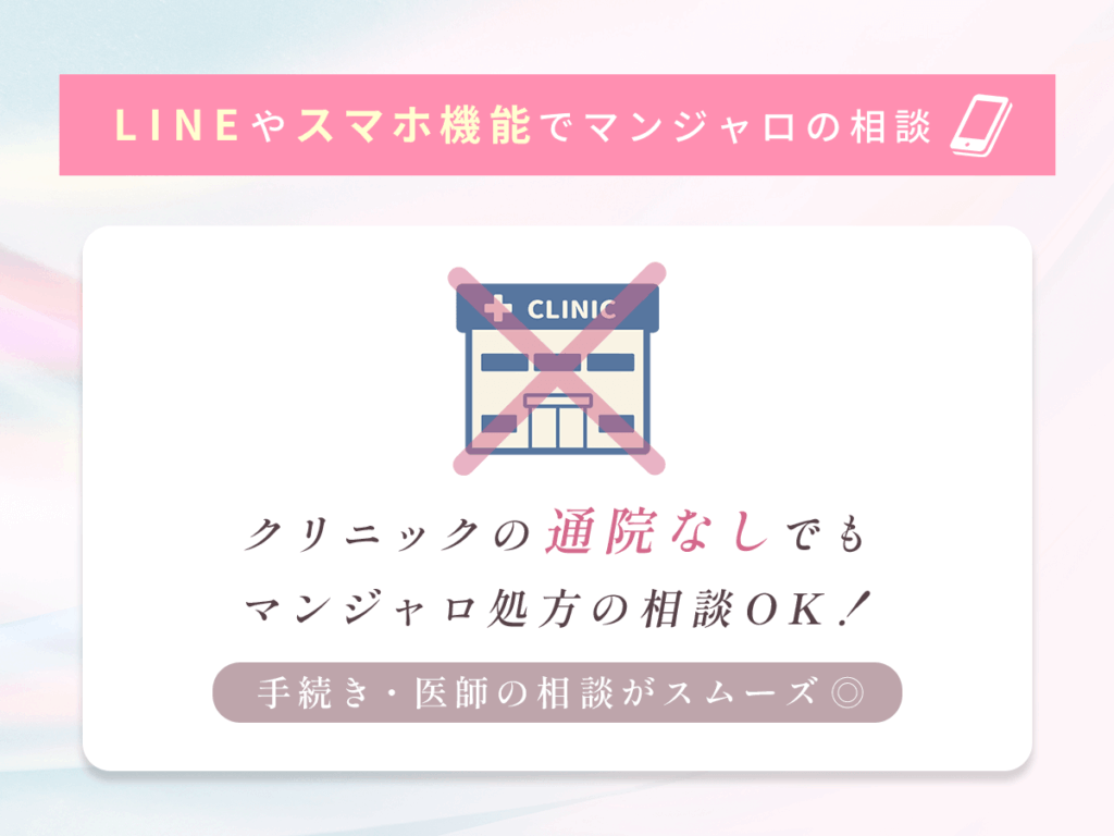LINEやスマホ機能でスムーズにマンジャロの相談ができて良い口コミ