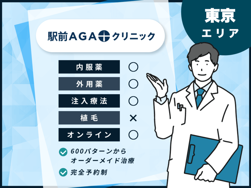 駅前AGAクリニックは東京エリアに2店舗